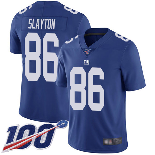 Men New York Giants 86 Darius Slayton Royal Blue Team Color Vapor Untouchable Limited Player 100th Season Football NFL Jersey